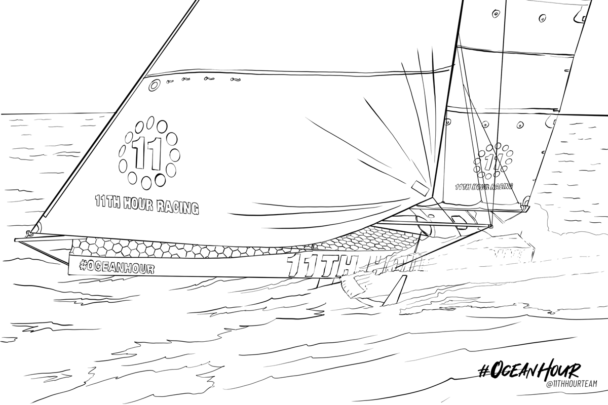 11th Hour Racing Art In Isolation Coloring Activity Sailing 4